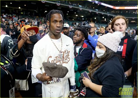 Full Sized Photo Of Kendall Jenner Travis Scott Charity Softball Game Photo Just