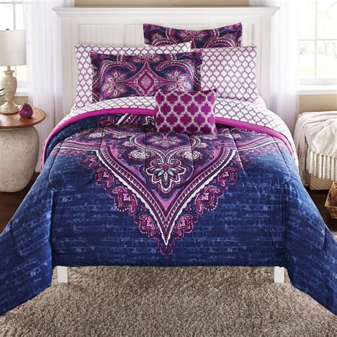 Shop for bedding sets with bed sheets, comforters & covers from top brands spaces, bombay dyeing, raymond home, etc. Full Size Bed In A Bag Bedding Set Microfiber Comforter ...