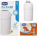 CHICCO NEW Born Pack: secchio per pannolini ODOUR OFF argento – sistema ...