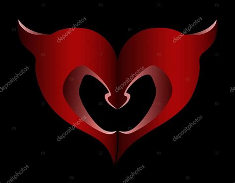 Vector Illustration Of Evil Heart For Valentines Day — Stock Vector