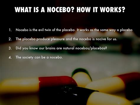 In simple words, nocebo effect is a harmless thing that causes harm because you 'believe' it is harmful. The Nocebo Effect by Antag Antag