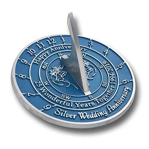 The golden or 50th wedding anniversary is one of the most celebrated occasions by both married couples and by their friends and family members. ANTIQUECOLLECTION 25th Silver Wedding Anniversary Sundial ...