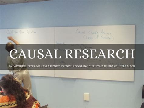 Causal research is one aimed at discovering possible relationships between variables. Causal Research by pitts.wendell1