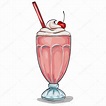 Milk shake cocktail color picture sticker Stock Vector by ©Netkoff ...