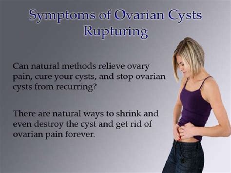 Symptoms Of Ovarian Cysts Rupturing