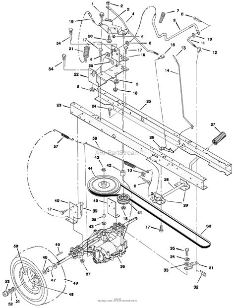Murray 38500x92a Lawn Tractor 1997 Parts Diagram For Motion Drive
