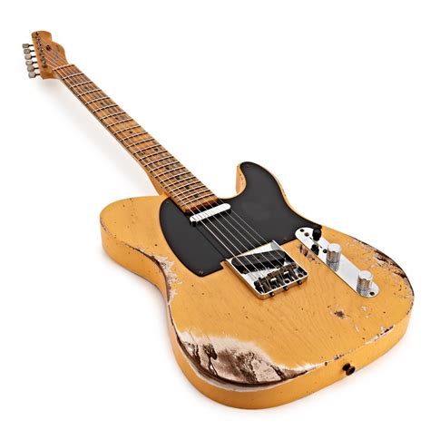 DISC Fender Custom Shop 1951 Tele Heavy Relic Aged Nocaster Blonde