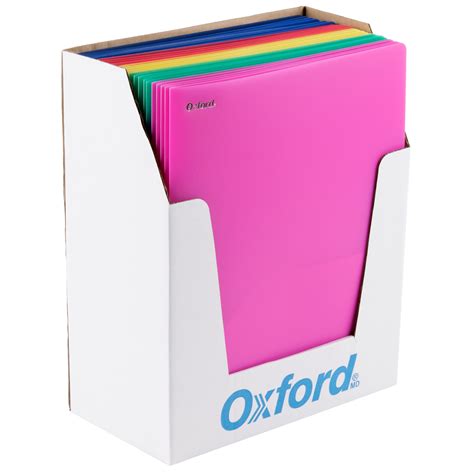 Oxford 99810ee Polyport Letter Size 2 Pocket Plastic Pocket Folder