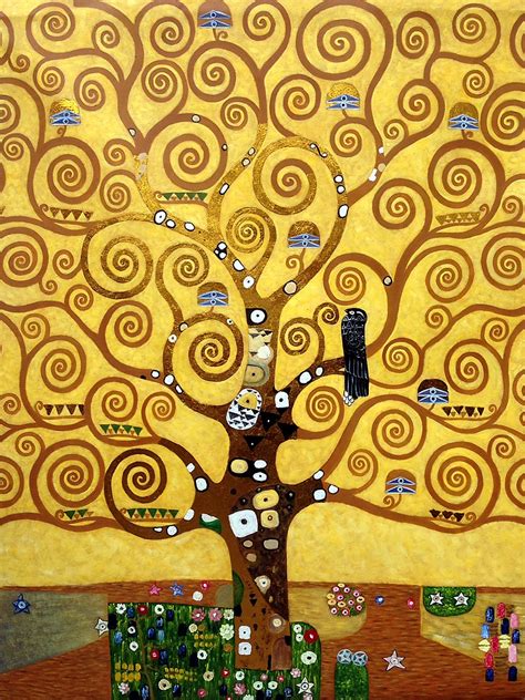 Handpainted Canvas Oil Paintings Replicas Gustav Klimt Tree Of Life