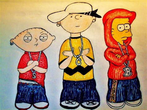 My Color Pencil Drawing Of Stewie Griffin Charlie Brown Bart Simpson