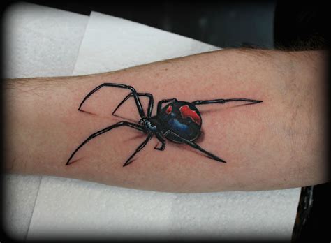 Red Back Spider Tattoo I Did Spider Tattoo 3d Spider Tattoo Tattoos
