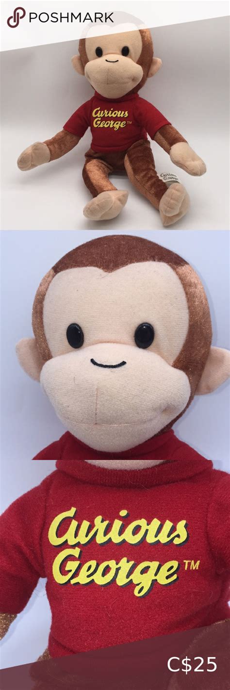 Curious George Plush Stuffed Monkey Kellytoy 14” In 2023 Curious