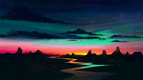 Download Landscape Fantasy Sunset Hd Wallpaper