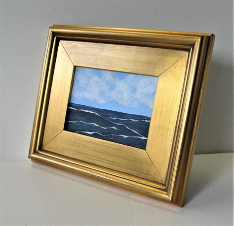 Original Framed Acrylic Seascape Painting 11 14 X 10 Etsy