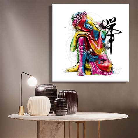 Buy Oil Paintings Canvas Colorful Buddha
