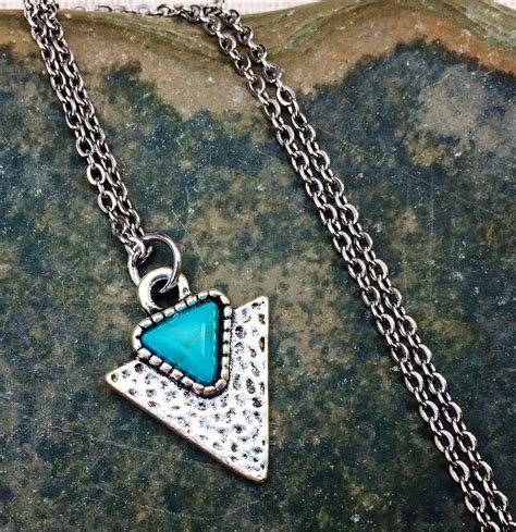 SALE Dainty Turquoise Necklace Silver Turquoise Necklace Etsy