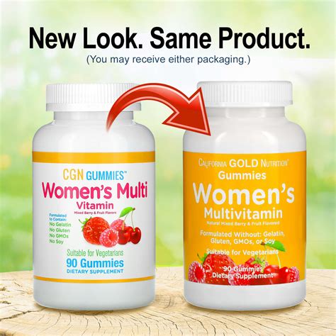 California Gold Nutrition Womens Multivitamin Gummies Mixed Berry
