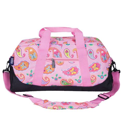Personalized Luggage Kids Duffle Bag Pink Paisley Tote Bag Etsy