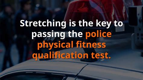 The Police Physical Fitness Qualification Test Stretching Guide Youtube