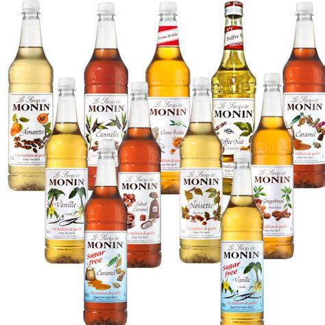 Monin Coffee Syrups Litre Bottles As Used By Costa Coffee Select