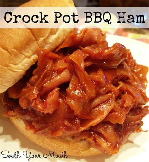 South Your Mouth Crock Pot Barbequed Ham Sandwiches Leftover Ham