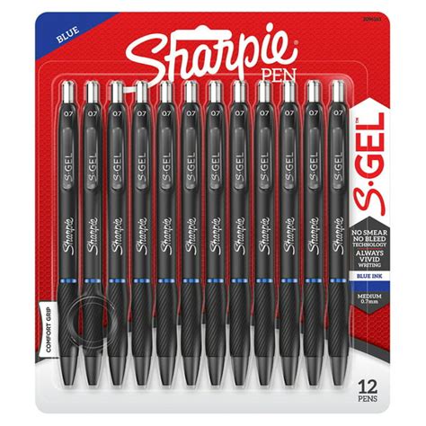 Sharpie S Gel Gel Pens Medium Point 07 Mm Blue Ink Gel Pen 12