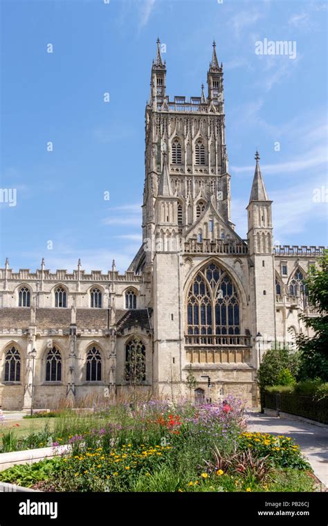 Around Gloucester Cathedral Gloucestershire England Uk Stock Photo Alamy