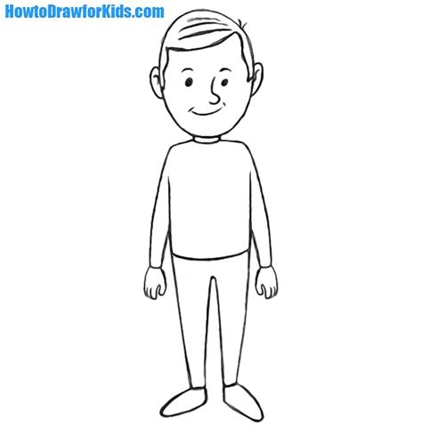 How To Draw A Man For Kids Easy Drawing Tutorial