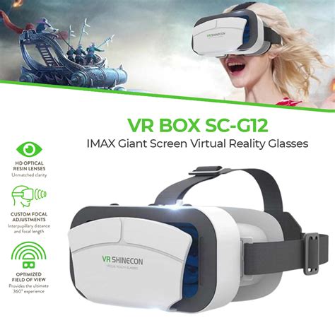Shinecon Vr Box Imax Giant Screen Virtual Reality Glasses Sc G12 White