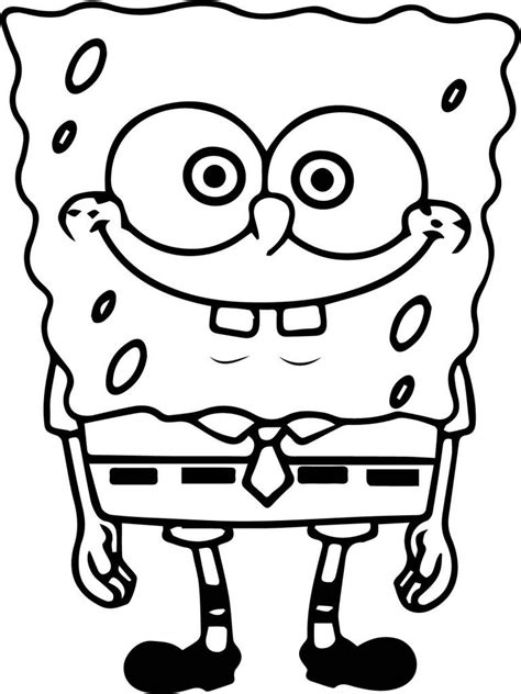 Sponge Sunger Bob Comic Happy Coloring Page