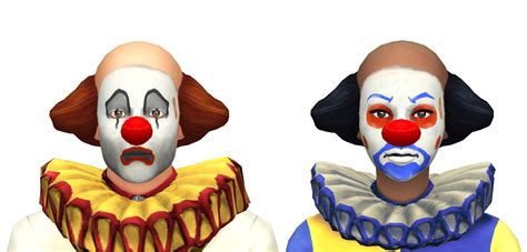 Mod The Sims Tragic Clown Unlocked And Hair Fix