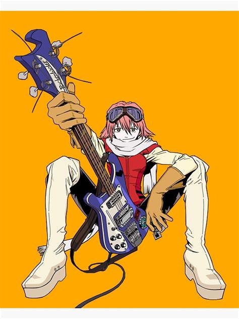 Flcl Fooly Cooly Anime Haruko Haruhara Poster By Bensdesiigns Redbubble