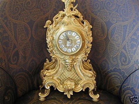 Vintage Brass Ornate Italian Mantel Clock By Imperial 40851772