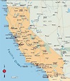 Mapa De California Usa Con Nombres