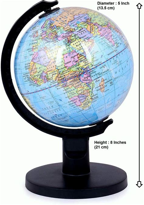 Geokraft Educational Political 5 Inches Laminated Small Globe With