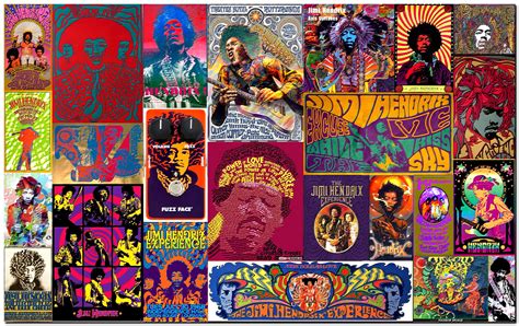 Poster Collage 6 Jimi Hendrix Collage Poster Music Poster Music