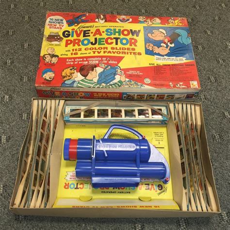Kenner Give A Show Projector Battery Operated Blue Wbox And 16 Slides