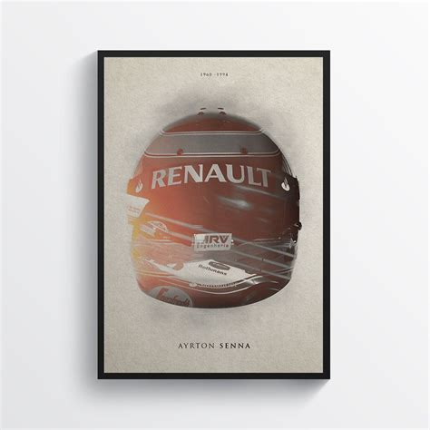 Ayrton Senna Da Silva Formula 1 Poster Racing Print Poster Prints Canvas Print Display Art