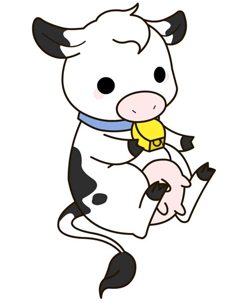 Kawaii Cow So Sugoi~ Cow Drawing Cute Drawings Cute Kawaii Drawings