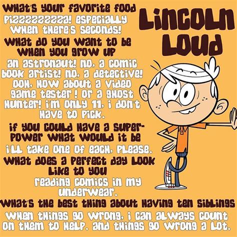 Get To Know Lincoln Loud Cartoon Memes Cartoon Shows Funny Memes