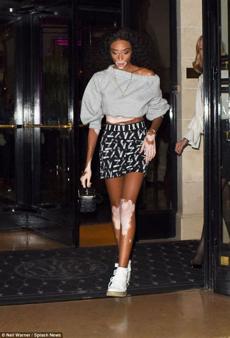 Winnie Harlow Flaunts Abs As She Arrives To Paris Fashion Week