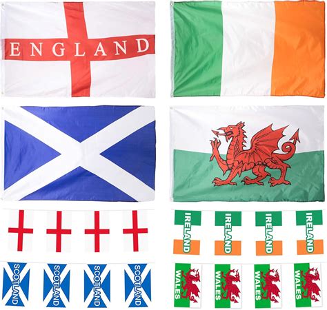 Home Nations Sports Decoration Pack England Wales Scotland Ireland Flags Bunting