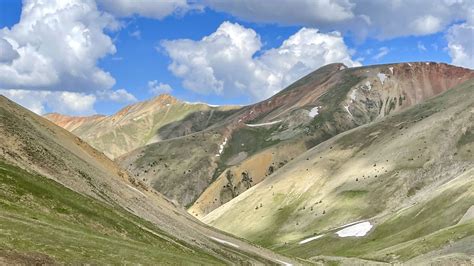 Greenery Hills Slope Mountains Under White Clouds Blue Sky Hd Nature