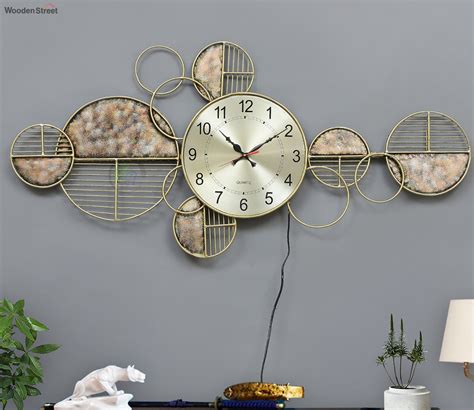 Buy Antique Multicolor Metal Wall Clock And Wall Hanging Online In