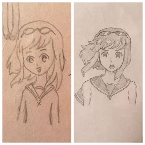 Re Drew My Weeb Trash From 7th Grade Art Artist Anime