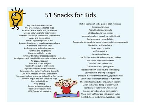 51 Snack Ideas for Kids - Jill Castle