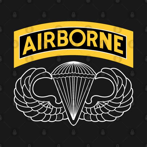 Us Army Airborne Tab And Wings Thom Tran T Shirt Teepublic