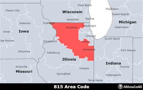 815 Area Code Map Where Is 815 Area Code In Illinois Images And