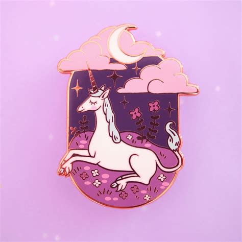 Unicorn In The Grass Pin Enamel Pin Collection Enamel Pins The Last