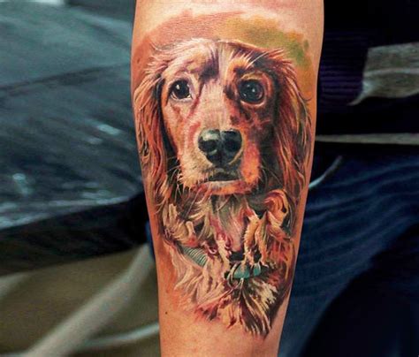 Dog Portrait Tattoo By Led Coult Dog Tattoos Dog Portrait Tattoo